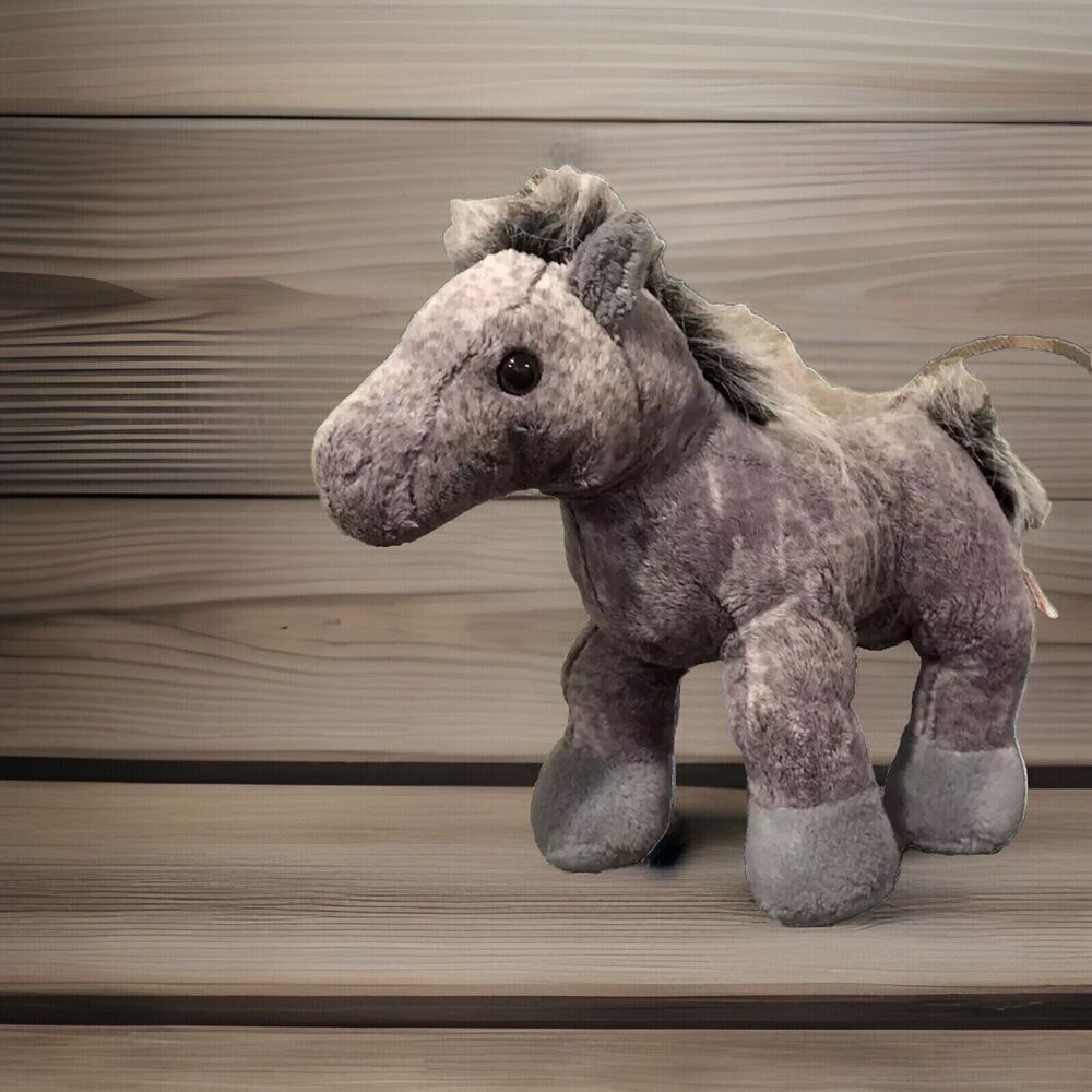 Webkinz Grey Arabian Horse Plush Retired HM098 Ganz Gray Stuffed Animal No Code